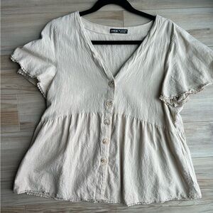 Cotton Beige Blouse